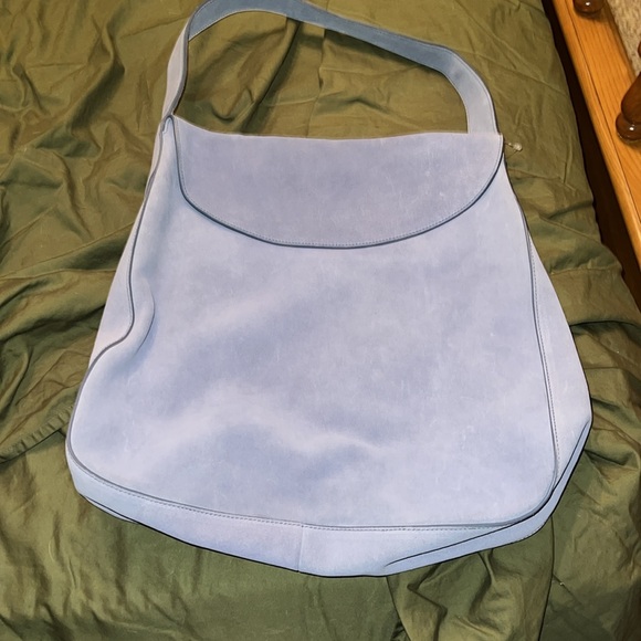 Prada Hand Bag Blue Suede Leather 2443256 - Picture 15 of 16